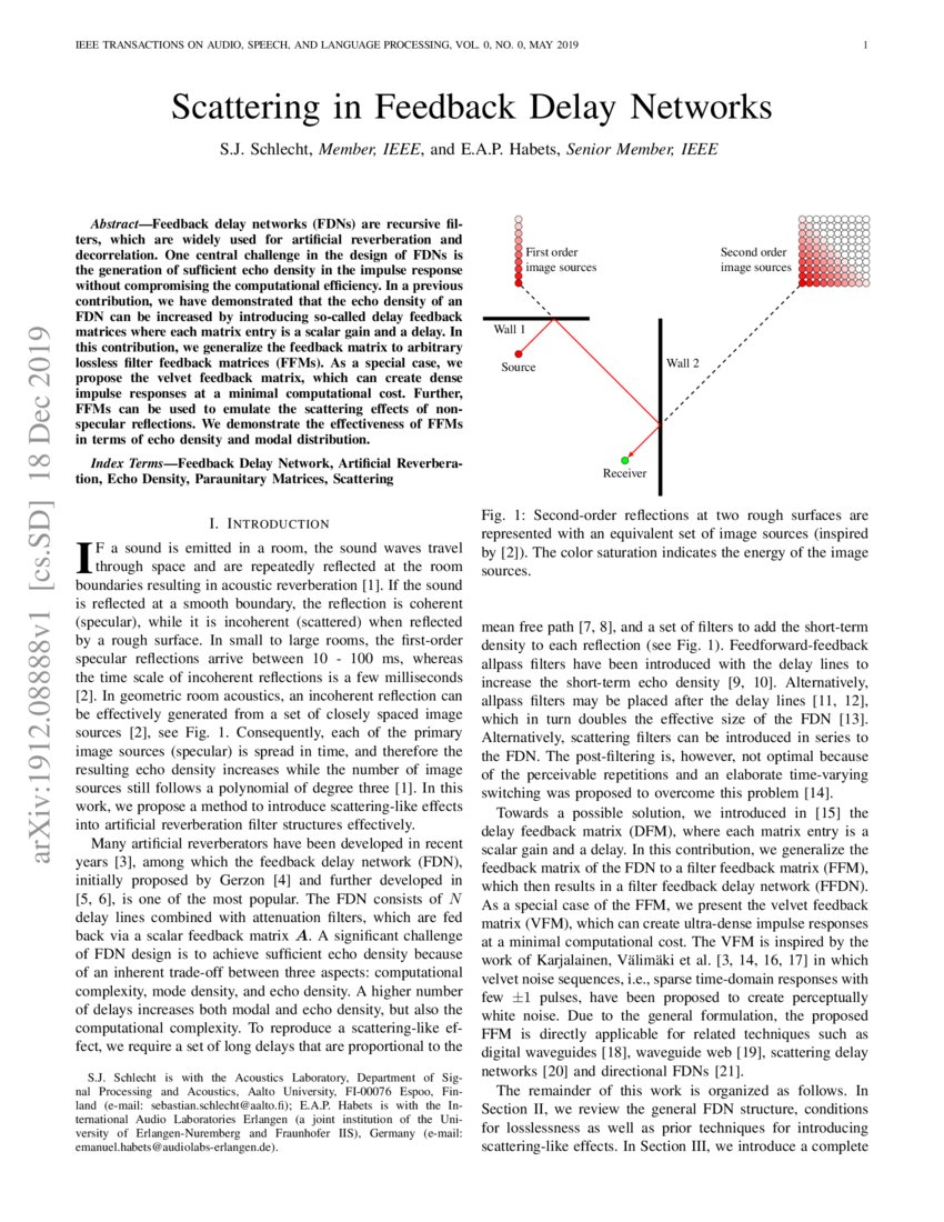 Scattering in Feedback Delay Networks DeepAI