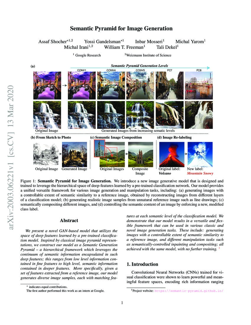 Semantic Pyramid For Image Generation Semantic Pyramid For Image Generation