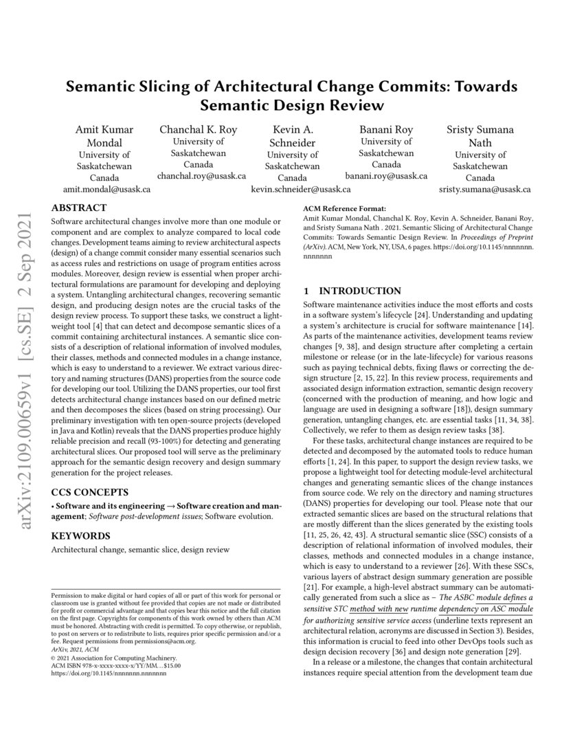 Semantic Slicing of Architectural Change Commits Towards Semantic