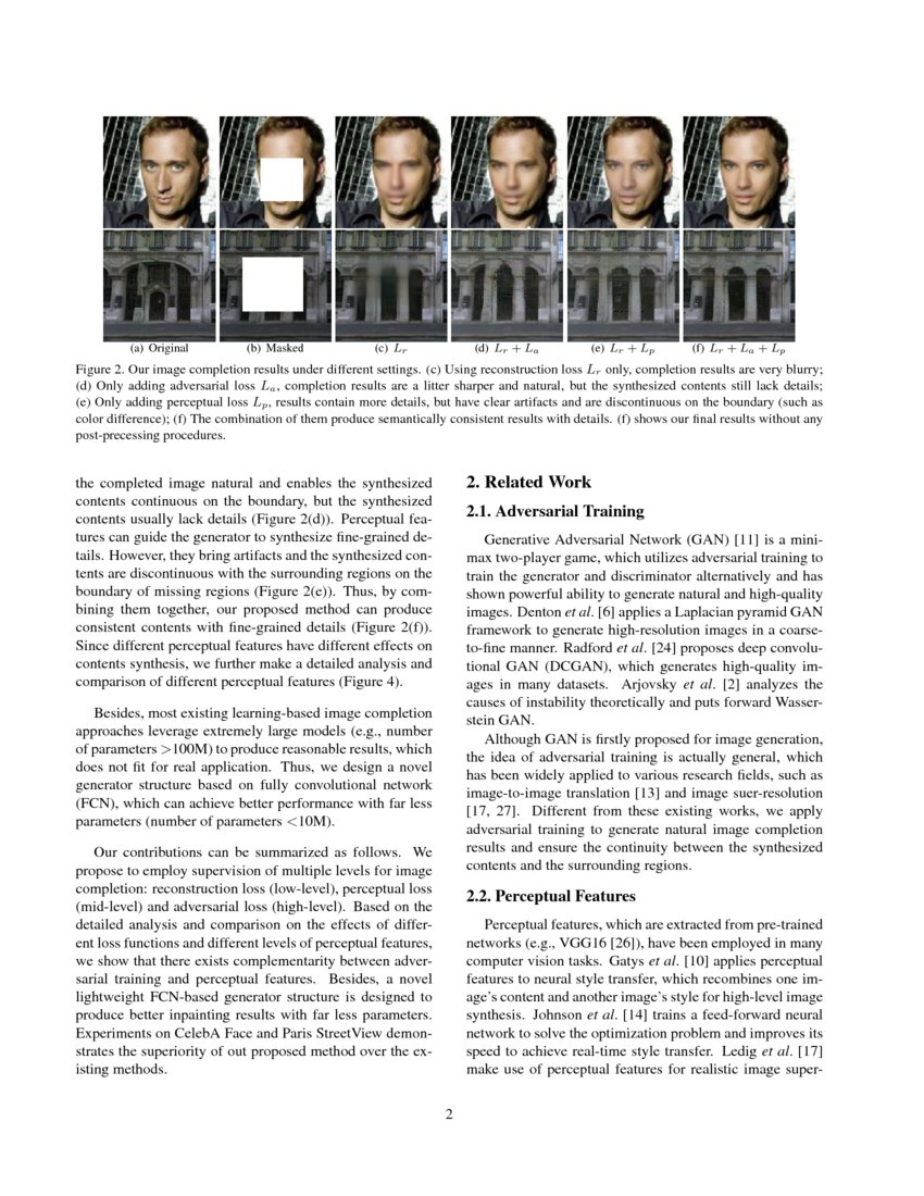 Semantically Consistent Image Completion with Finegrained Details DeepAI