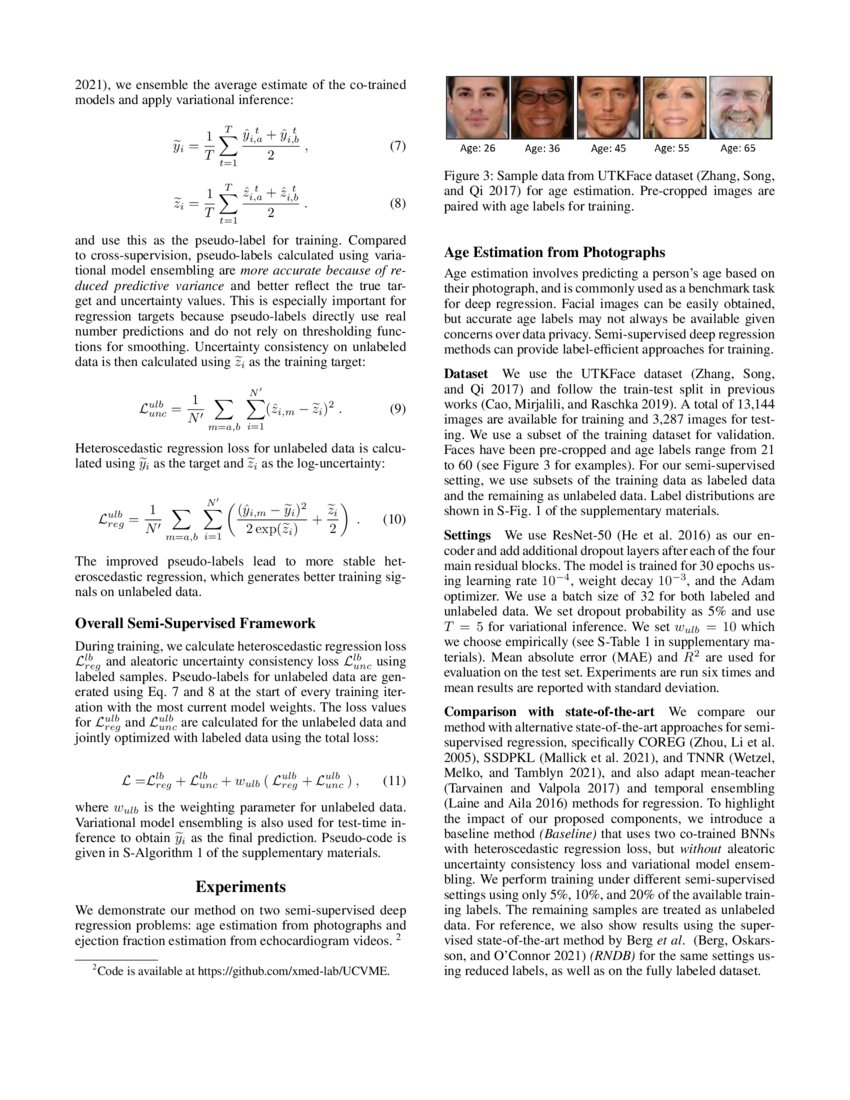 Semi-Supervised Deep Regression with Uncertainty Consistency and ...