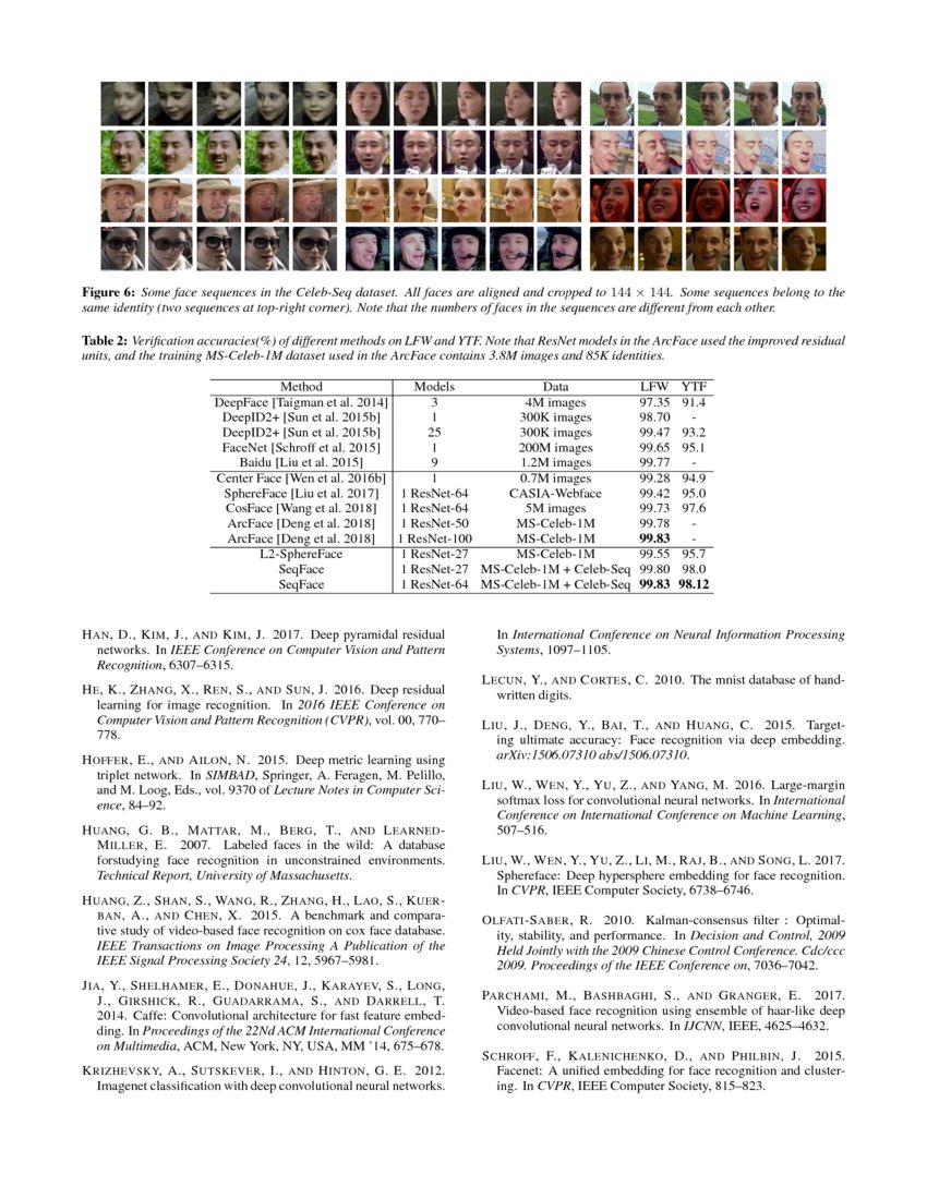 Seqface Make Full Use Of Sequence Information For Face Recognitio Deepai