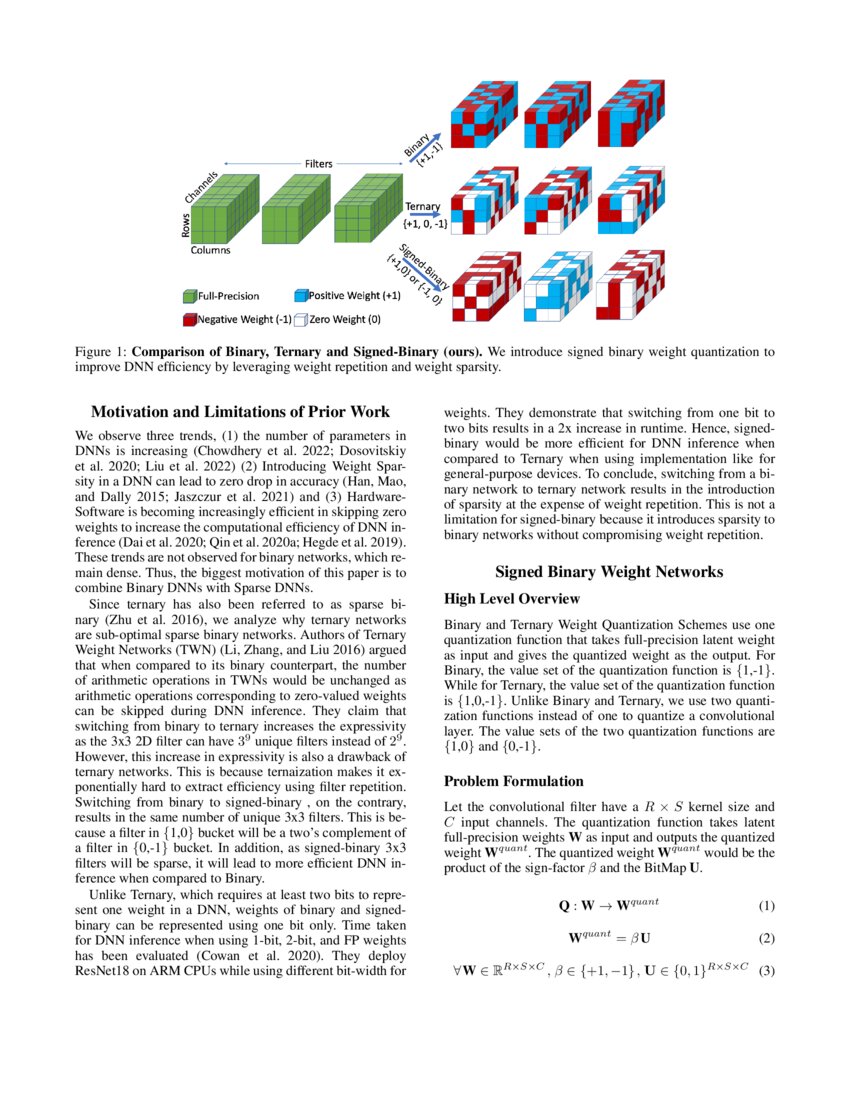 Signed Binary Weight Networks | DeepAI