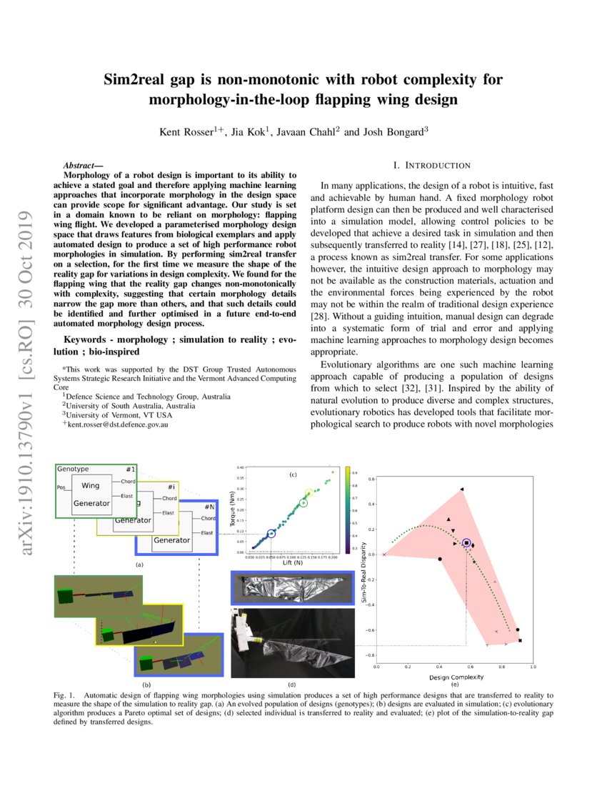 Sim2real gap is non-monotonic with robot complexity for morphology-in ...