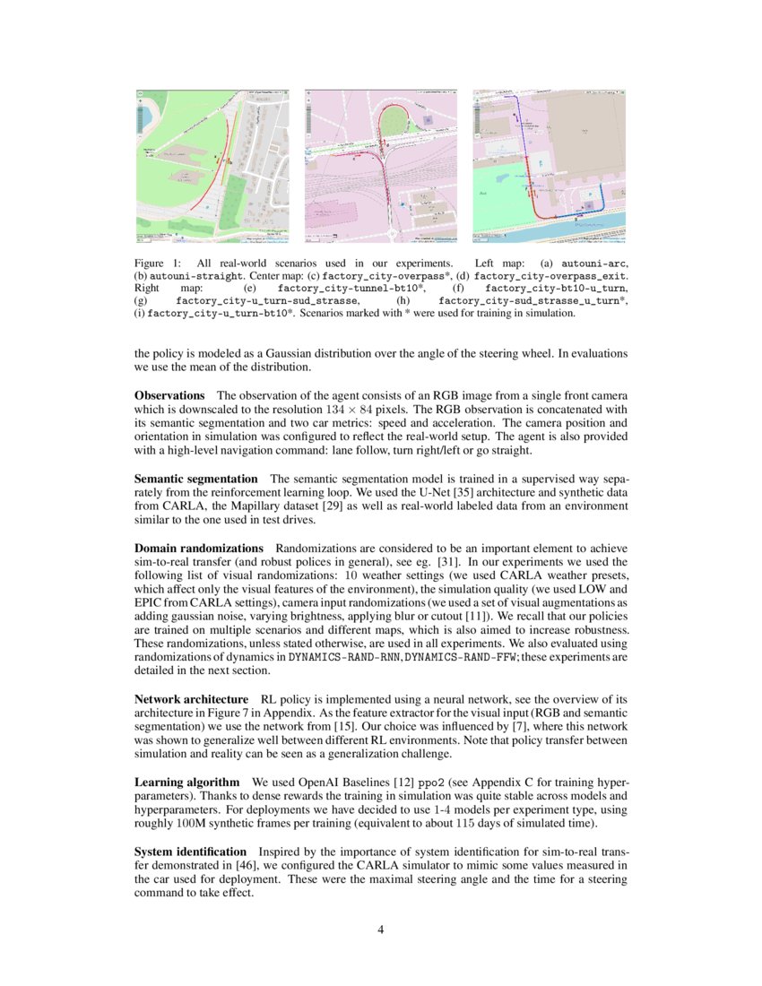 Simulation Based Reinforcement Learning For Real World Autonomous
