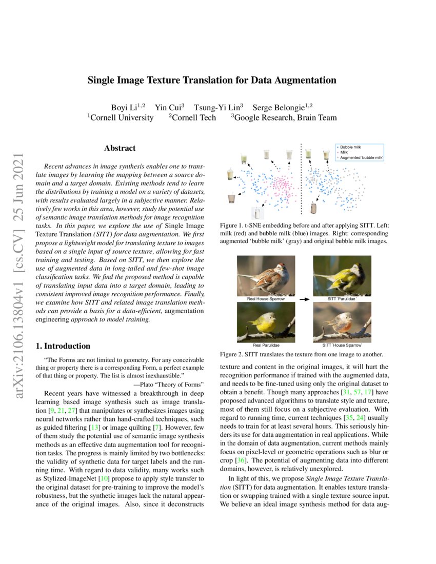 Single Image Texture Translation for Data Augmentation | DeepAI
