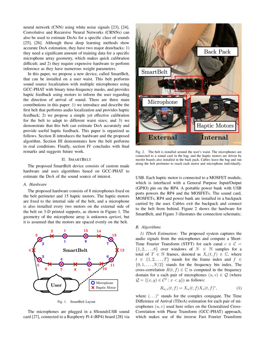 SmartBelt A Wearable Microphone Array for Sound Source Localization