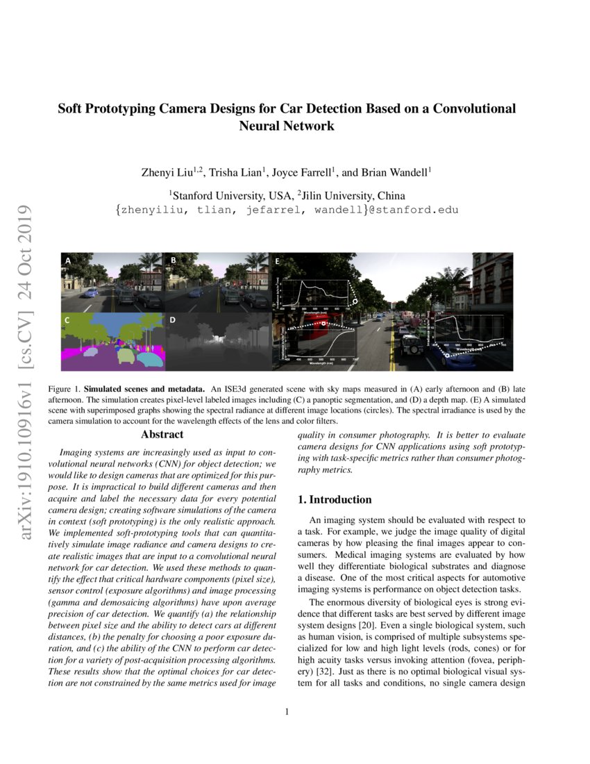 Soft Prototyping Camera Designs for Car Detection Based on a ...