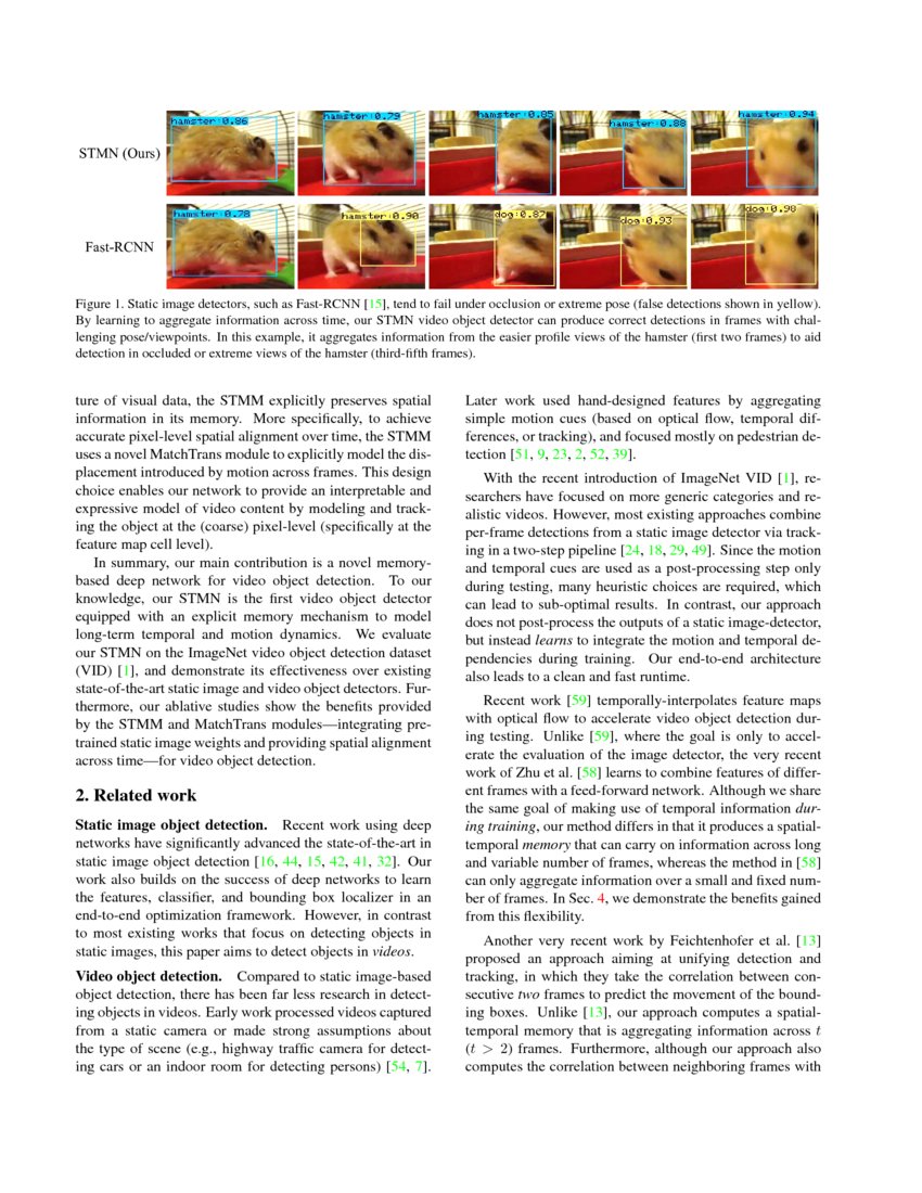 Spatial-Temporal Memory Networks for Video Object Detection | DeepAI