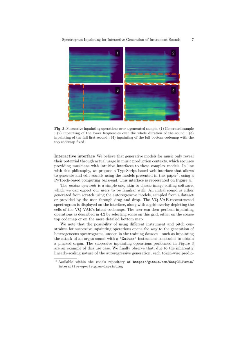 Spectrogram Inpainting for Interactive Generation of Instrument Sounds ...