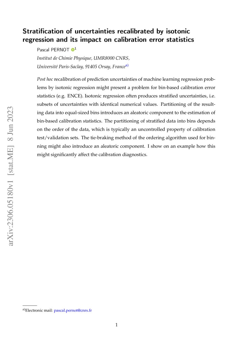 Stratification of uncertainties recalibrated by isotonic regression and