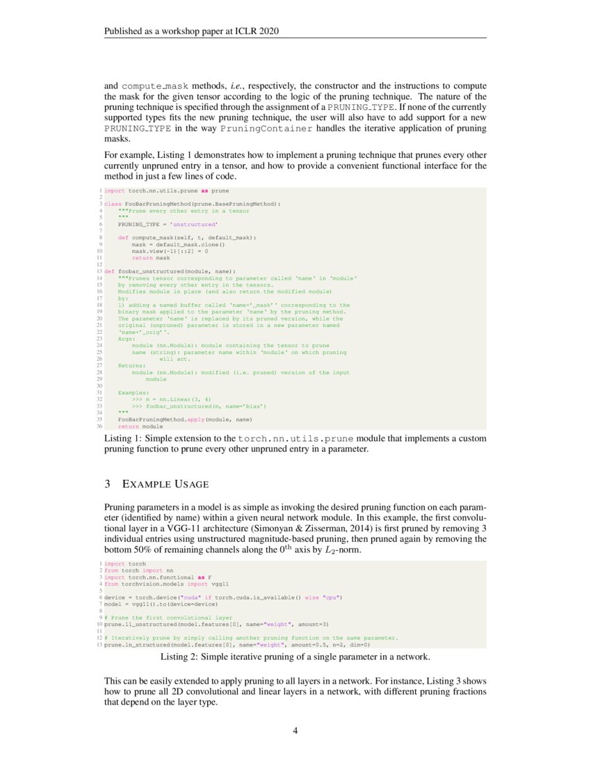 Streamlining Tensor and Network Pruning in PyTorch | DeepAI