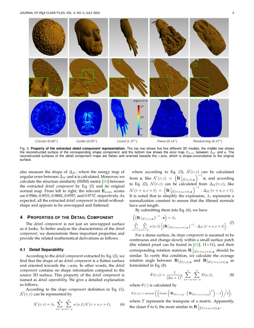 Surface Geometry Processing An Efficient Normalbased Detail