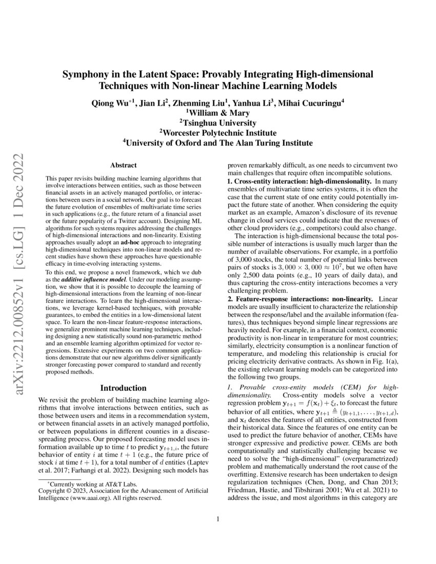 Symphony in the Latent Space Provably Integrating Highdimensional