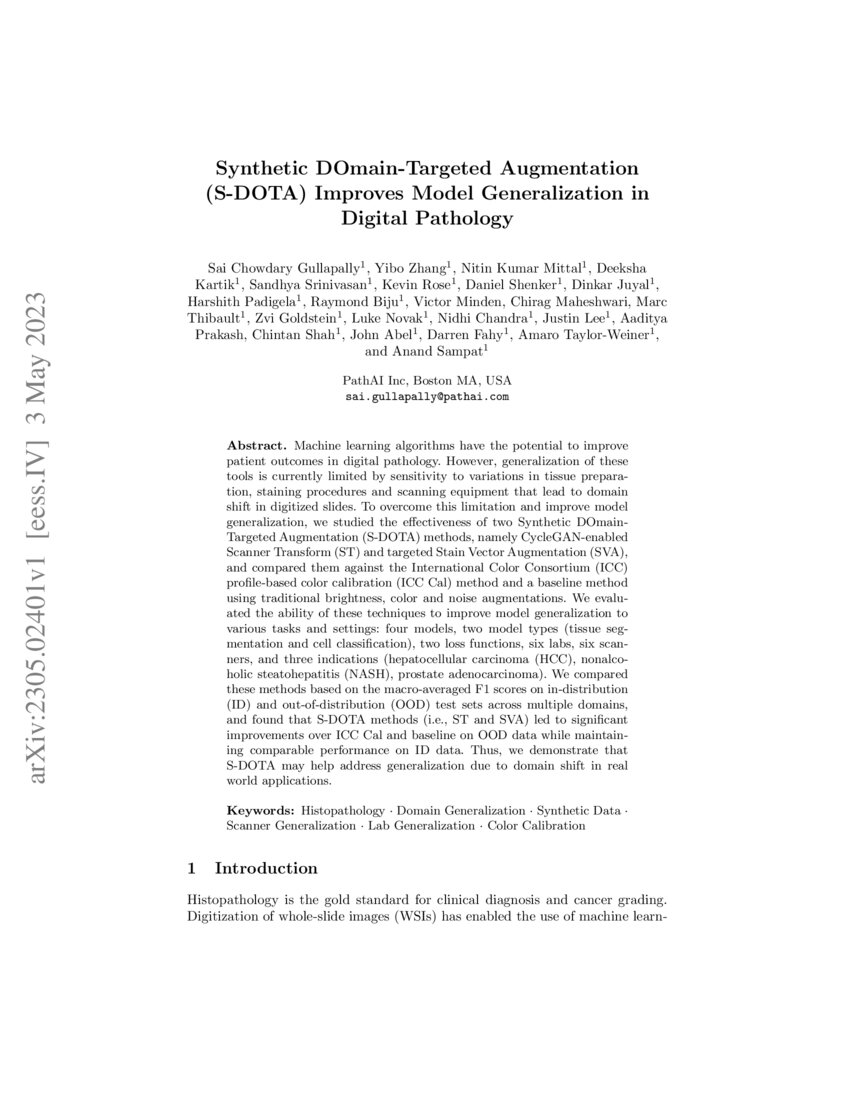 Synthetic DOmainTargeted Augmentation (SDOTA) Improves Model
