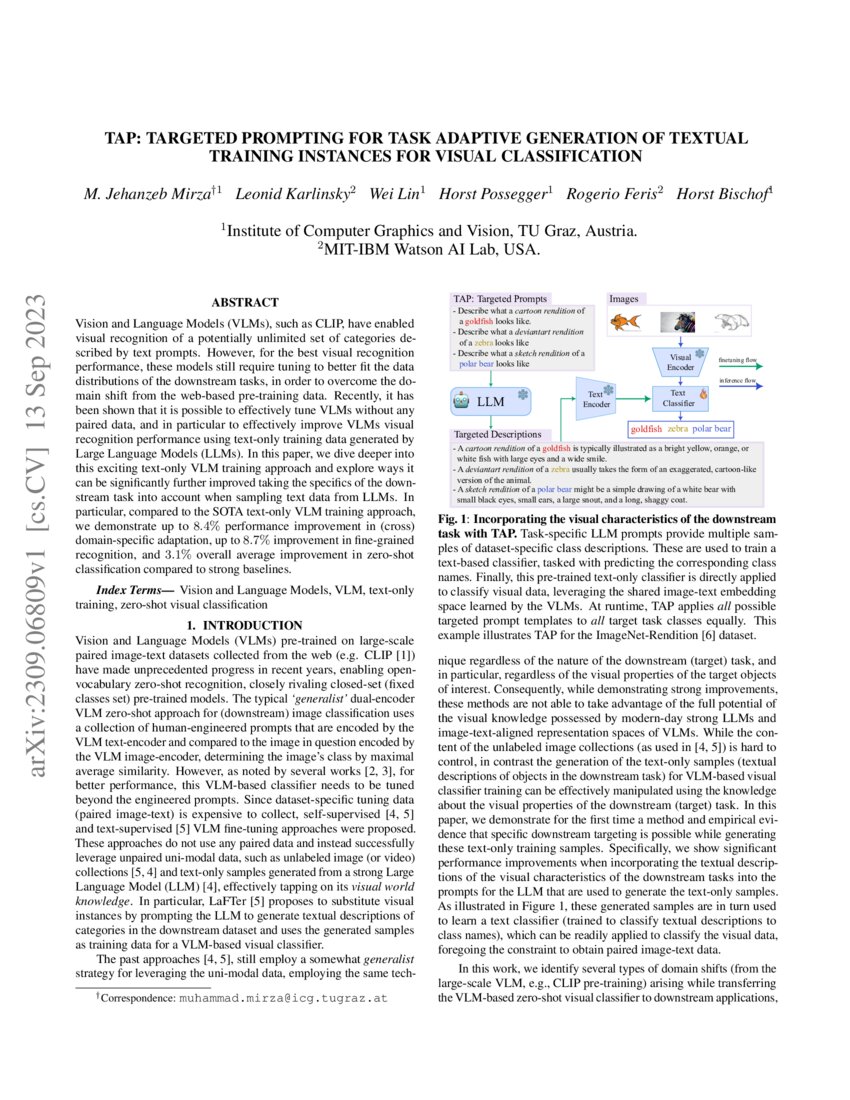 Tap targeted prompting for task adaptive generation of textual