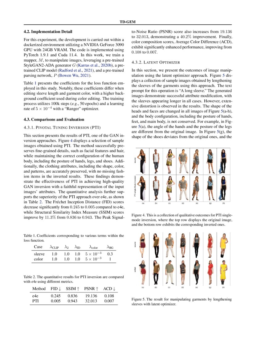 TDGEM TextDriven Garment Editing Mapper DeepAI