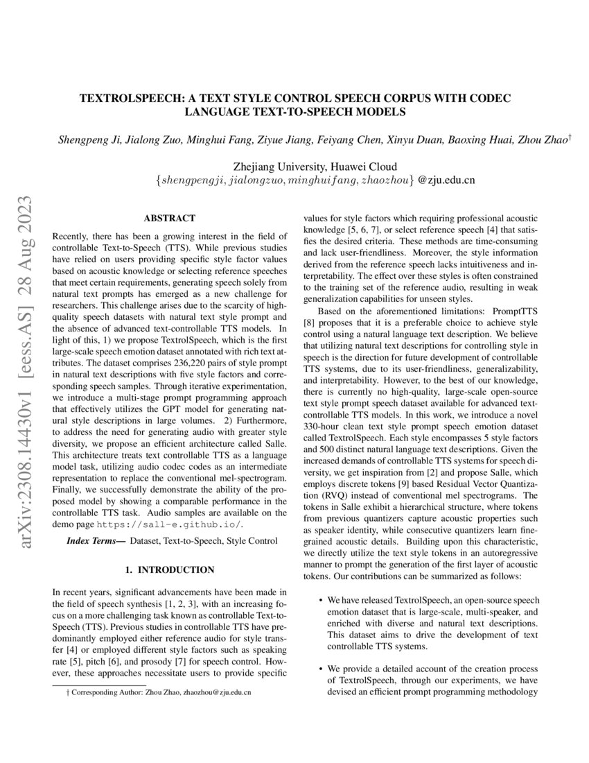 TextrolSpeech A Text Style Control Speech Corpus With Codec Language textrolspeech-a-text-style-control-speech-corpus-with-codec-language