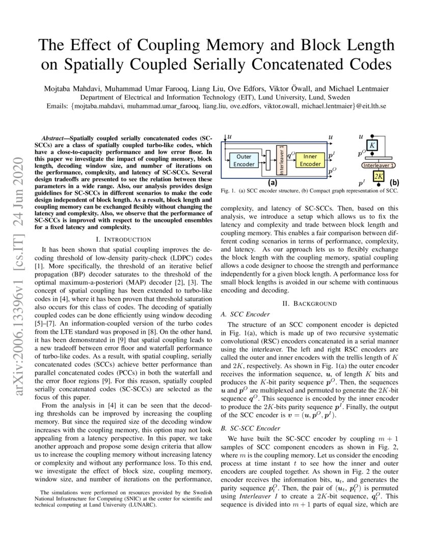 The Effect of Coupling Memory and Block Length on Spatially Coupled