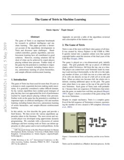 machine learning tetris