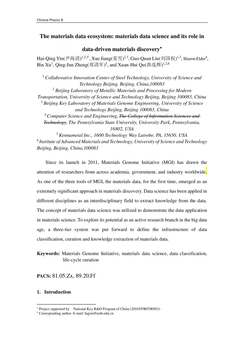 The materials data ecosystem materials data science and its role in