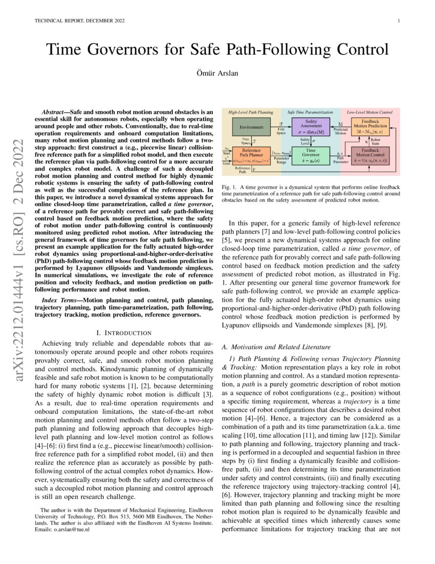 Time Governors for Safe PathFollowing Control DeepAI