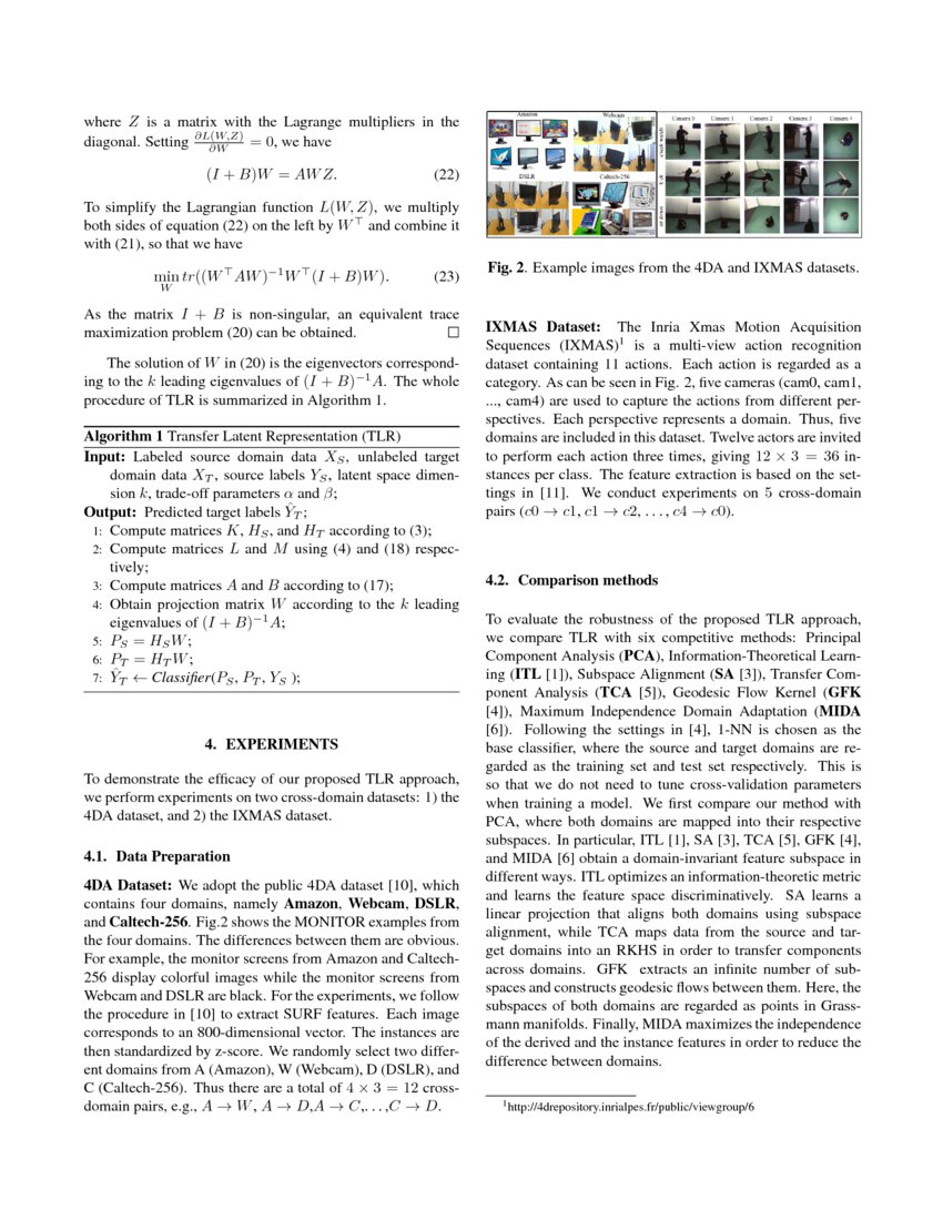 TLR Transfer Latent Representation for Unsupervised Domain Adaptation