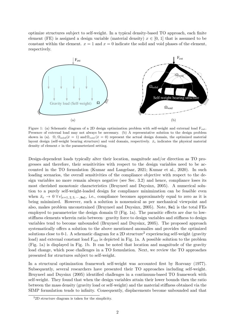 Topology optimization of stiff structures under self-weight for given ...