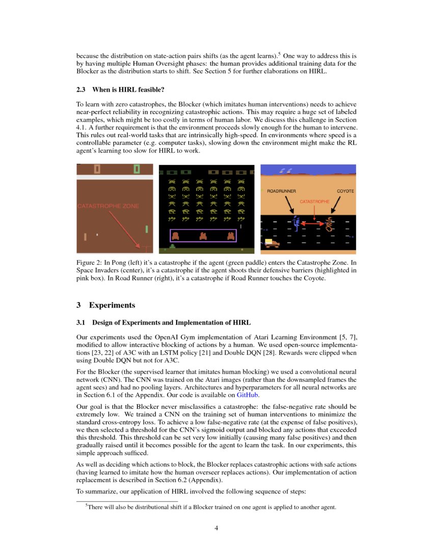 Trial without Error Towards Safe Reinforcement Learning via Human