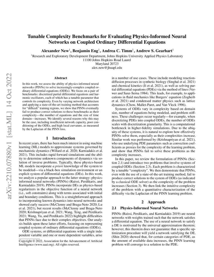 Tunable Complexity Benchmarks for Evaluating PhysicsInformed Neural