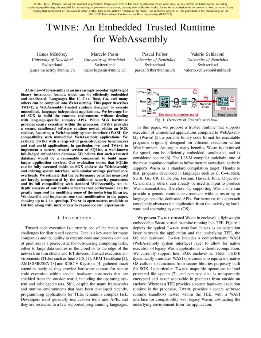 Twine An Embedded Trusted Runtime for Assembly DeepAI