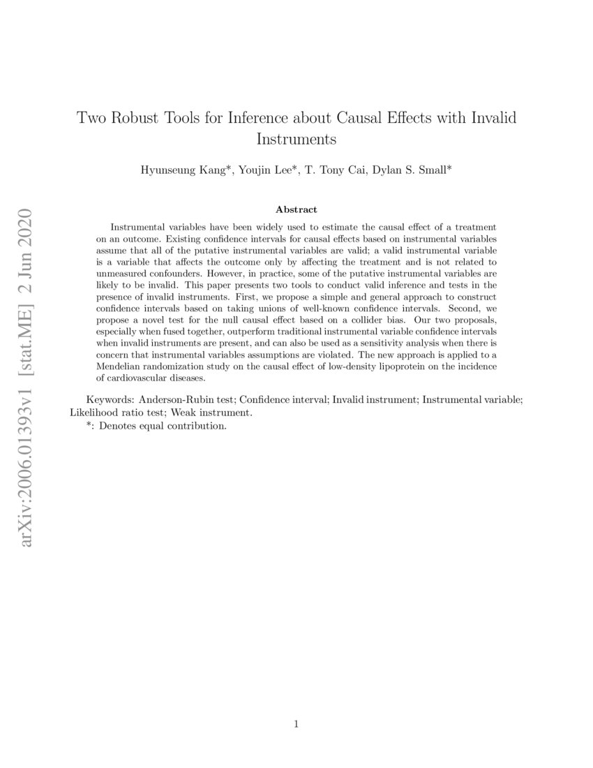 Two Robust Tools for Inference about Causal Effects with Invalid