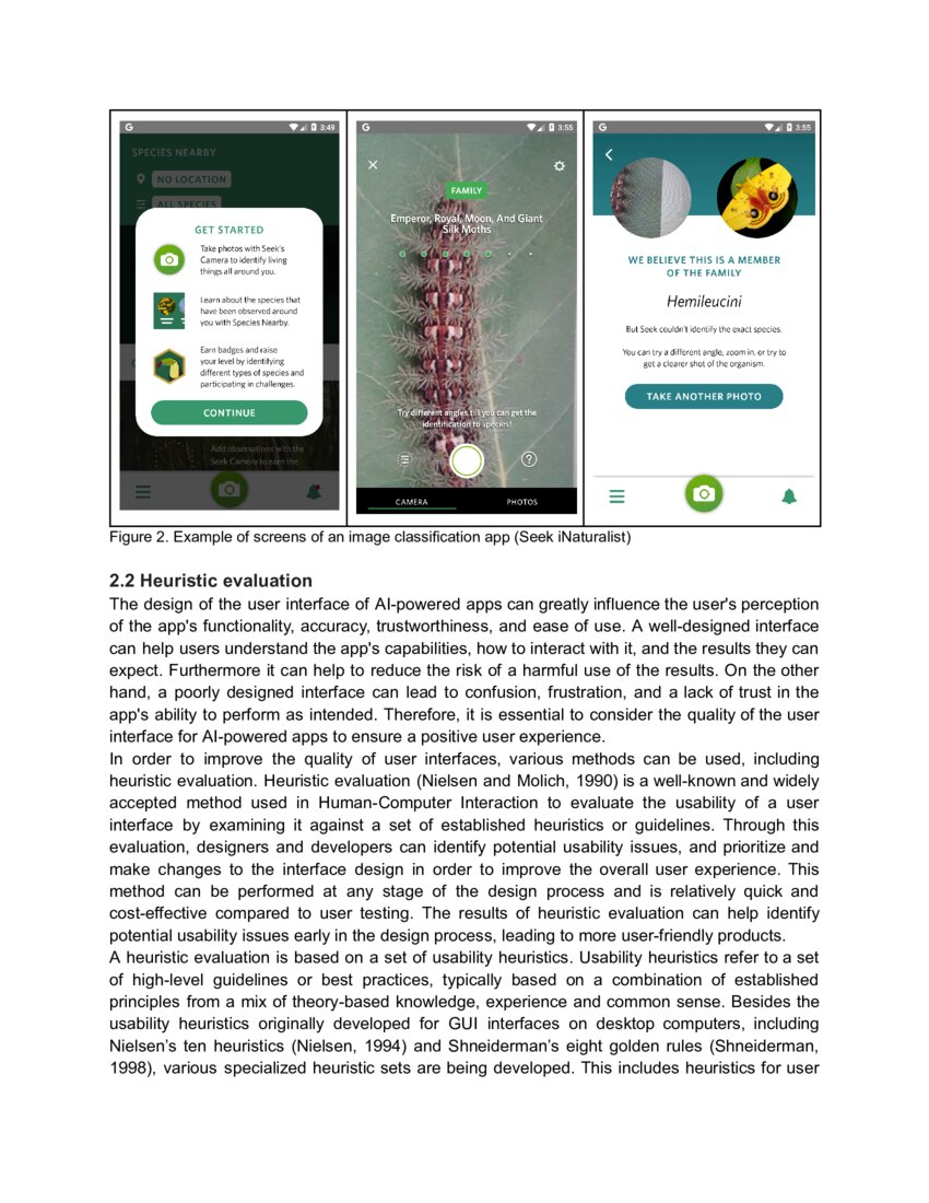 UX Heuristics and Checklist for Deep Learning powered Mobile ...