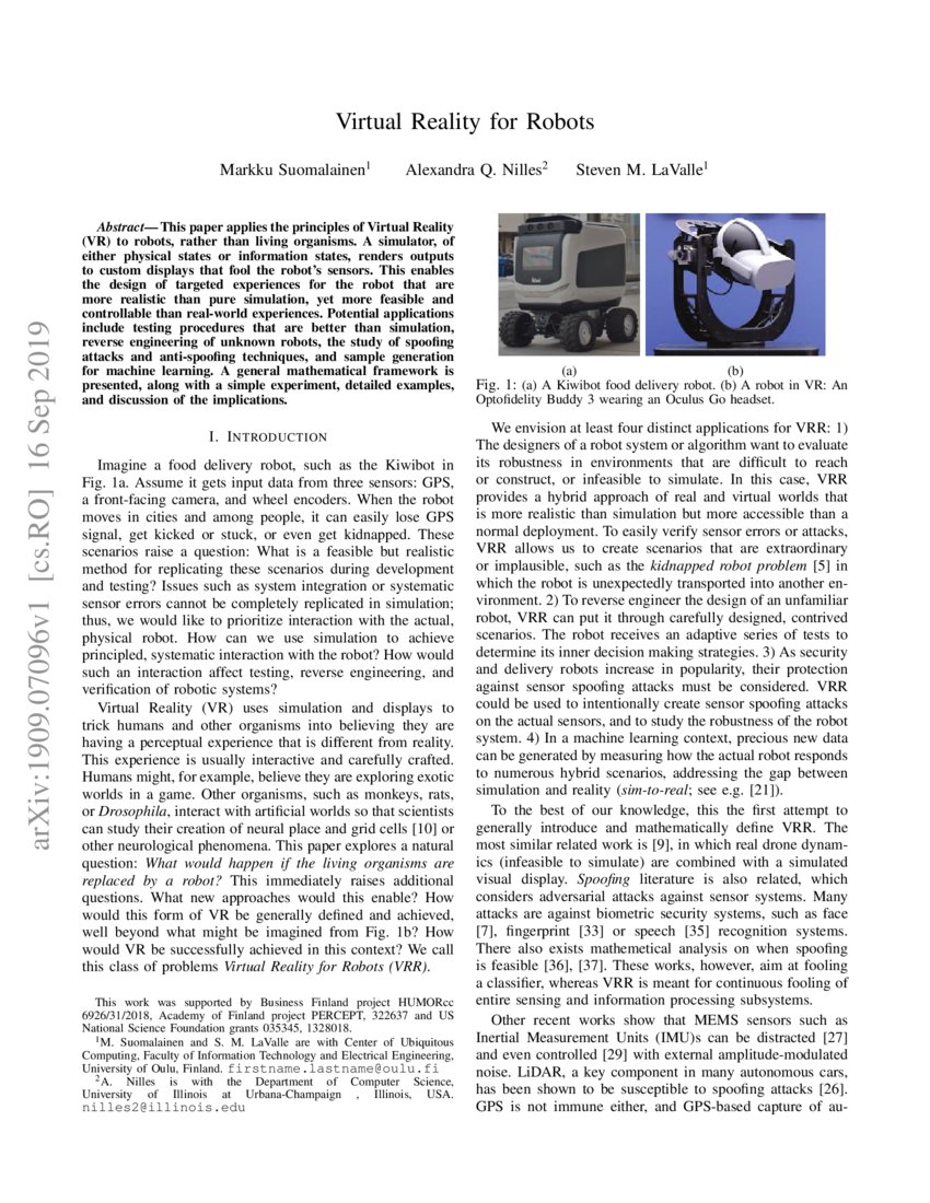 Virtual Reality For Robots Deepai