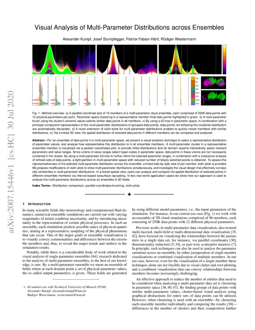 Visual Analysis of MultiParameter Distributions across Ensembles DeepAI