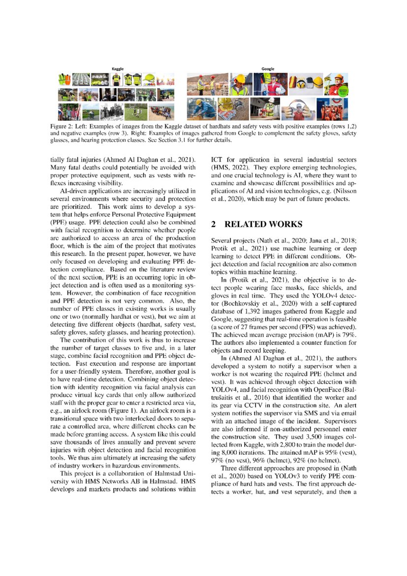 Visual Detection of Personal Protective Equipment and Safety Gear on