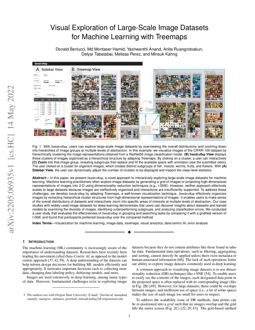 Visual Exploration of Large-Scale Image Datasets for Machine Learning ...
