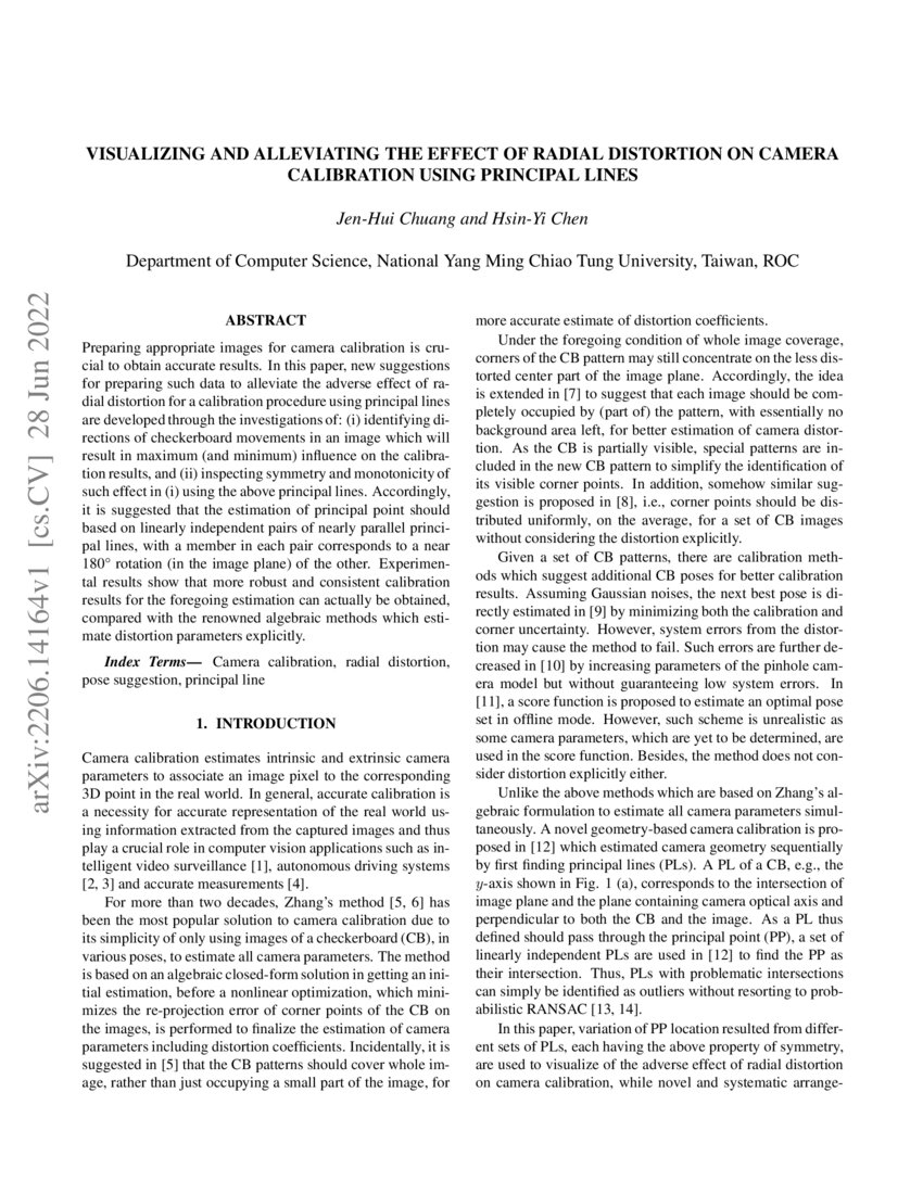 Visualizing and Alleviating the Effect of Radial Distortion on Camera