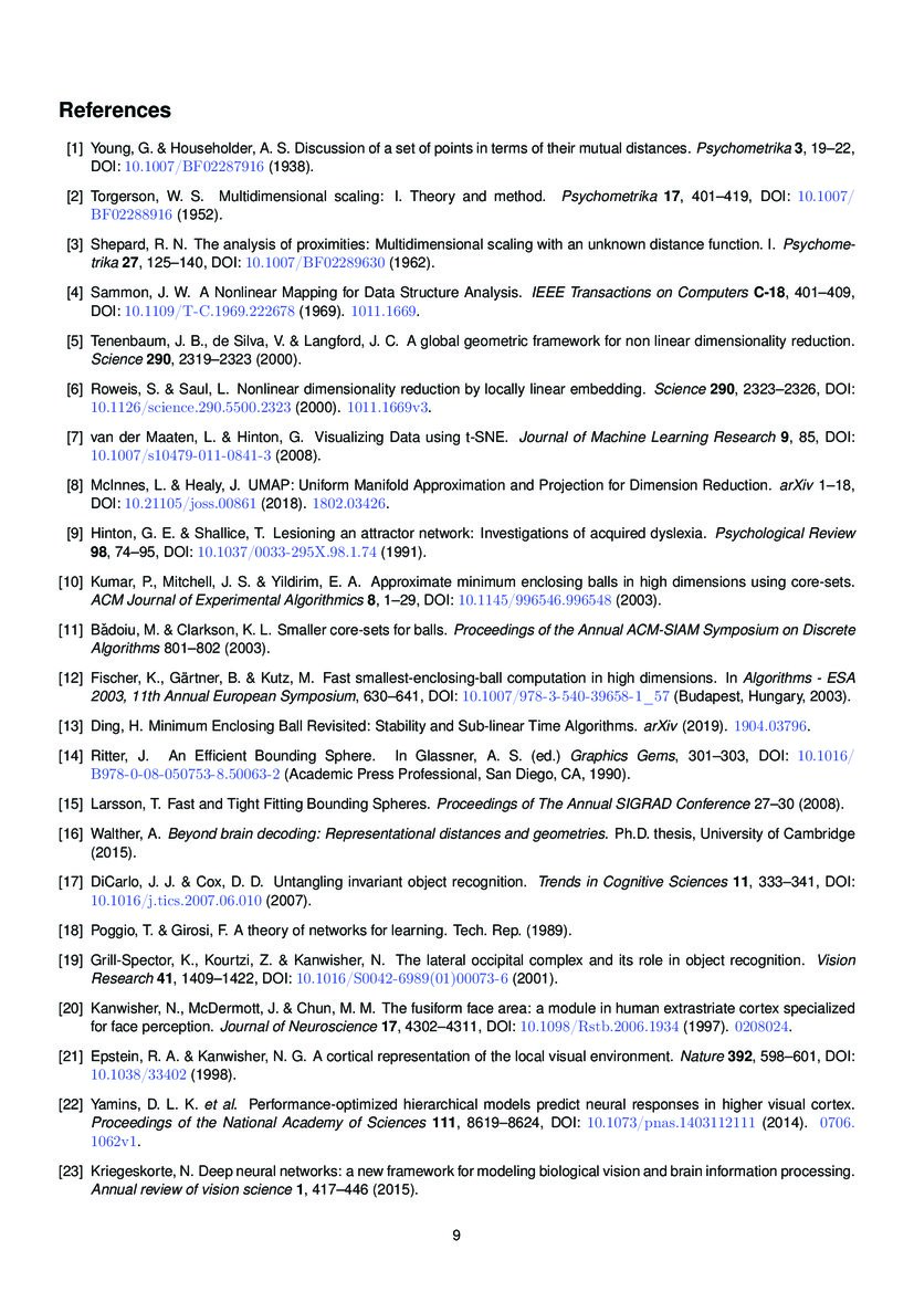 Visualizing the geometry of labeled highdimensional data with spheres