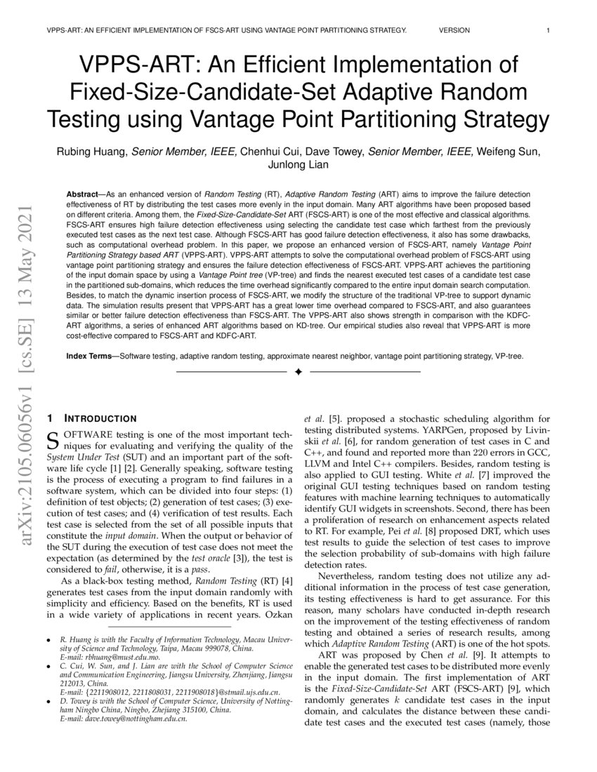 VPPS ART An Efficient Implementation Of Fixed Size Candidate Set