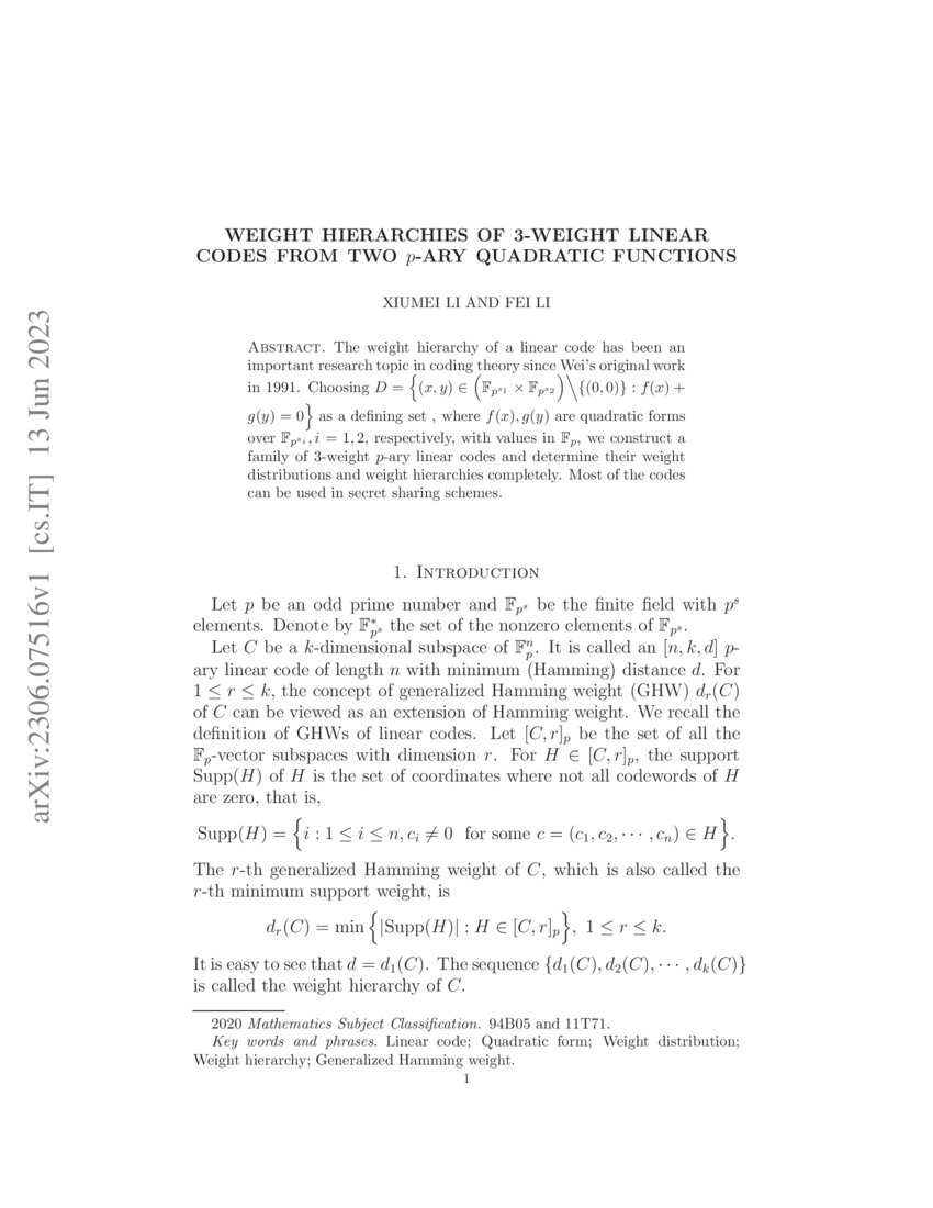 Weight hierarchies of 3weight linear codes from two pary quadratic