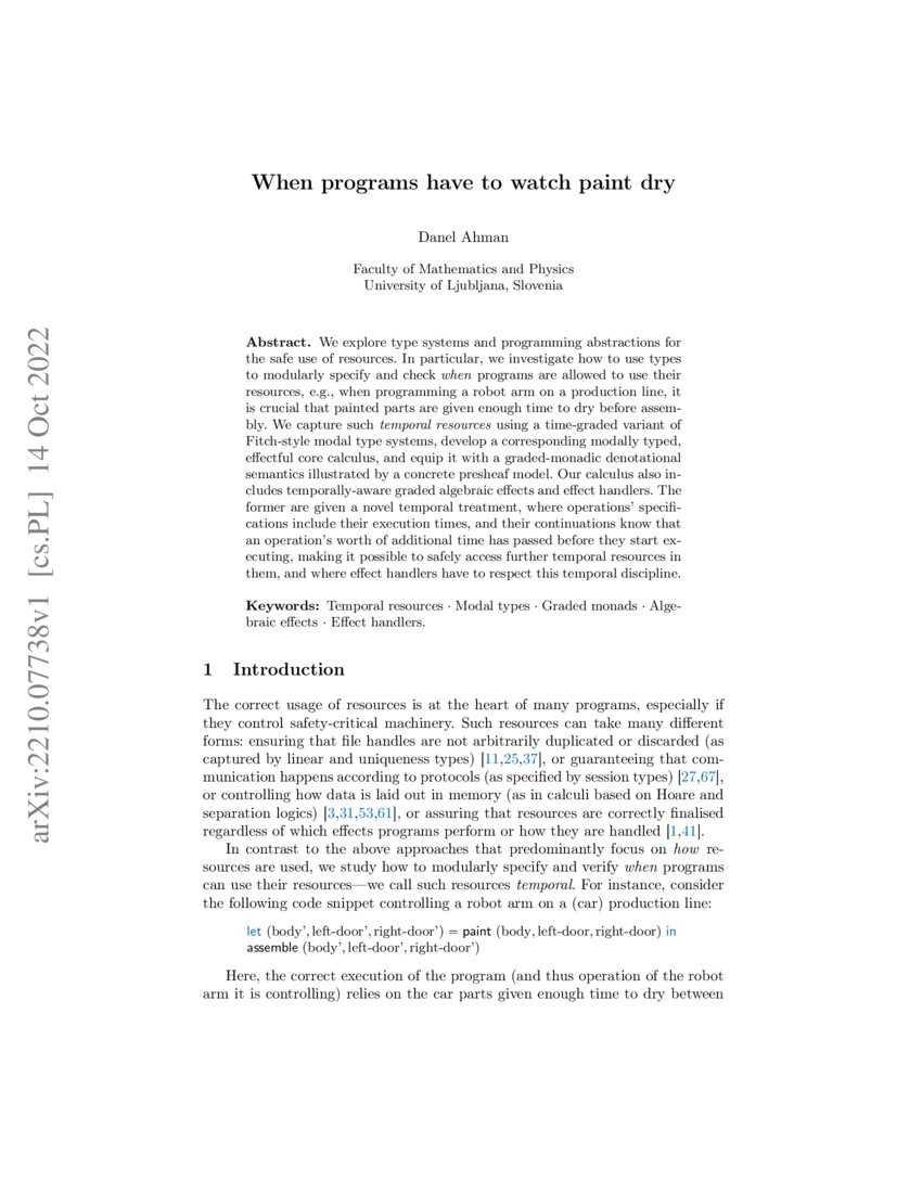 When programs have to watch paint dry DeepAI