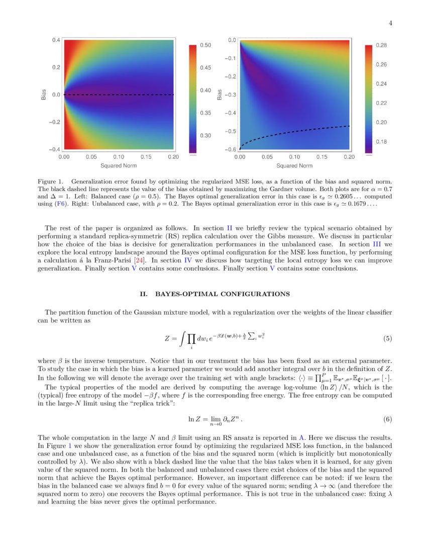 Wide flat minima and optimal generalization in classifying highdimensional Gaussian mixtures