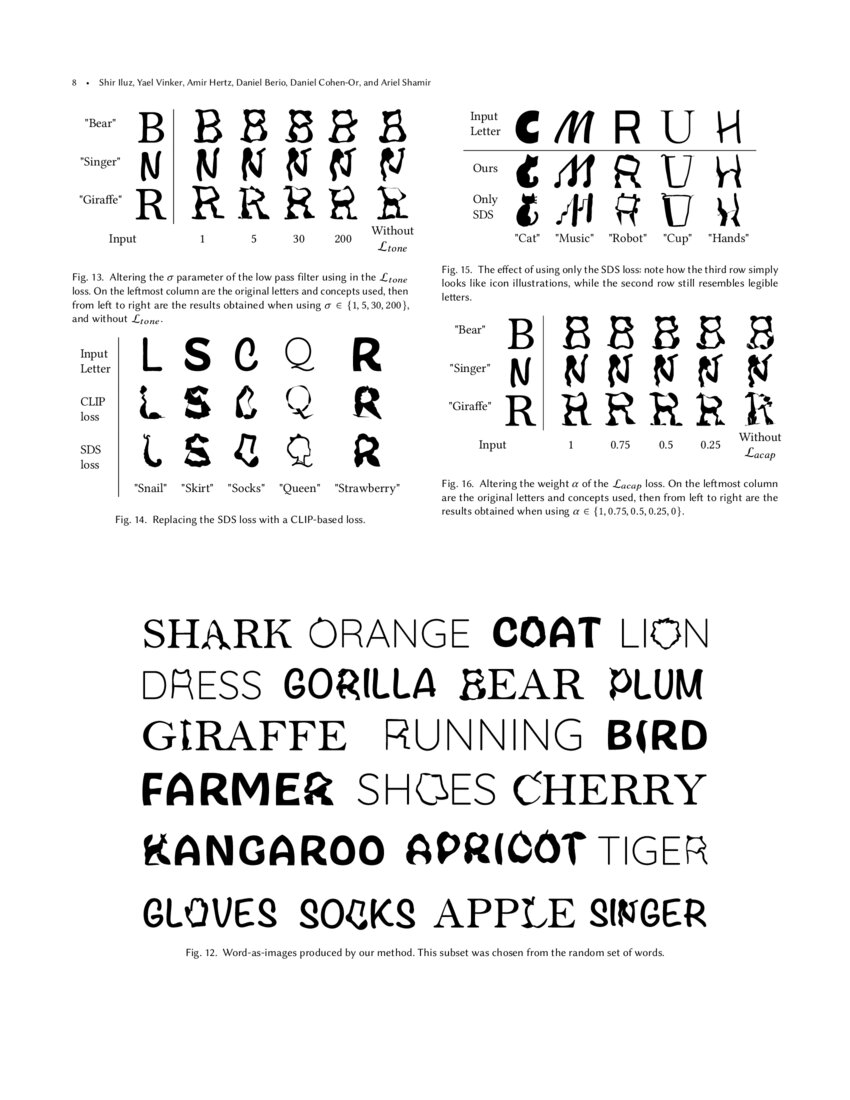 WordAsImage for Semantic Typography DeepAI