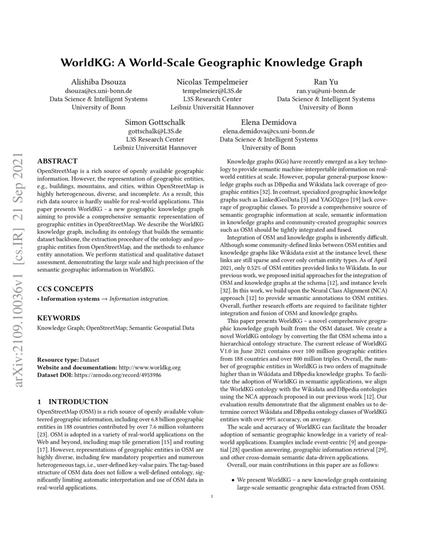 WorldKG A WorldScale Geographic Knowledge Graph DeepAI